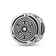 Roda Hecate Roda Hecate/Simbol Kitaran Hayat Manik S925 Aksesori Barang Kemas Gelang Perak