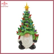 BST Lighted Christmas Gnomes Decorations Faceless Old Man Ceramic Christmas Tree Small Prelit Holida