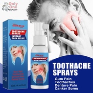 Toothache Spray Instant Teeth Pain Treatment Liquid Relief Denture Pain Canker Sores Tooth Oral Problem Improve Repair Gums Teeth Oral Cleaning Care Spray (20ml)