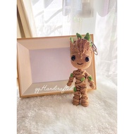 GANTUNGAN IM GROOT GUARDIAN OF THE GALAXY KEYCHAIN KNITTED DOLL TREE DOLL