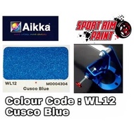 AIKKA PAINT/ WL12* / CUSCO BLUE / CAR & MOTOR SPORT RIM TOUCH UP PAINT/ AEROSOL SPRAY TIN / WARNA RI