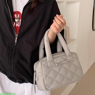 Zebebb Rhombus Pattern Handbag - Lightweight with Multiple Pockets for Office Essentials