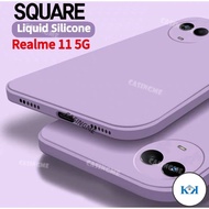 KK Realme 11 5G 11x 2023 Square Liquid Silicone Casing For Realme 11 Realme11 11Realme 11 4G 5G 2023