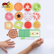 LAHOMIA Fruit Fractions for Kids Math Manipulatives Learning Activities Math Games
