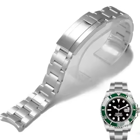 20mm 21mm Solid Stainless Steel Watch Band For Rolex Oyster Perpetual Datejust DAYTONA SUBMARINER Lu
