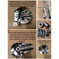 Honda Ex5 dream chrome Hub spoket +front hub panel +rear hub panel+swim am+skru+bush2bj
