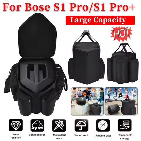 Large Capacity Travel Carrying Case for Bose S1 Pro/S1 Pro+ Wireless Speaker Portable Speaker Storag