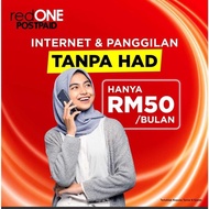 RedOne Sim Card Hybird 50 U Unlimited Internet , Unlimited Call Postpaid Hotspot Red ONE