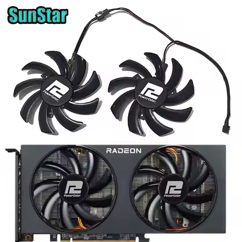 NEW 85MM 1SET T129215SU RX 5700 XT 6500XT GPU Cooler Fan For POWERCOLOR RX 5700 XT 6600 6600XT 5700X