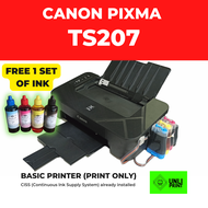 Canon Pixma TS207 Printer (Continuous Ink CISS)
