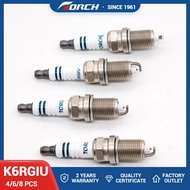 4-8PCS Iridium Spark Plug TORCH K6RGIU Replace for Candle 8894/ZFR6V-G 1748/ZFR6BP-G GM 1214528 5556