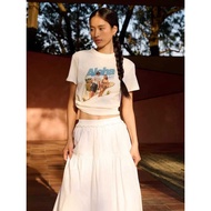 BPLUS Hawaiian Island Vaion Style Portrait Surf Print T-Shirt| Loose Fit