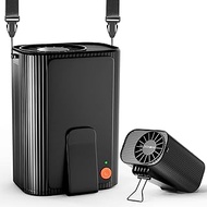 Portable Fan 10000mAh Rechargeable, Two-Pack 3 Speeds 10000RPM Strong Airflow Wearable Personal Wais