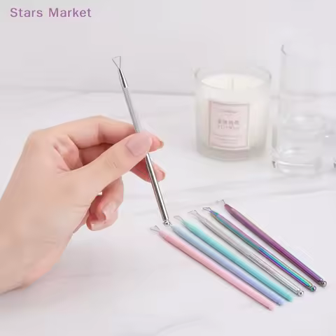 Stainless Steel Nail Polish Remover Tool Gel Nail Scraper Cuticle Pusher Nail Surface Cleanser Skin