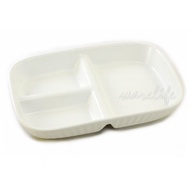 [Qingtai/Xietaihang] Aile Ceramic 9.5 Inch Three-Grid Dinner Plate-White Please Chat First To Confir