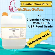 READY STOCKS 💥 (Tanggung Halal) Glycerin (Glycerol) with 99.8% USP Food Grade
