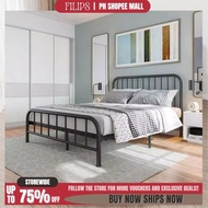 Self Assembly Bed Frame Double 100/120/150CM SINGLE/FAMILY SIZE Iron Bed Dormitory Student Bed Frame