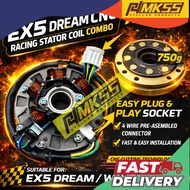 MKSS RACING EX5 / EX5 DREAM / GBOJ FUEL COIL COMBO SET HEAVY CNC MAGNET + FUEL COIL RACING