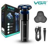 เครื่องโกนหนวด VGR เครื่องโกนหนวดไฟฟ้า ที่โกนหนวดไร้สาย ใบมีดวงแหวน3ใบมีด มีดโกนหนวด ที่โกนหนวดไฟฟ้า