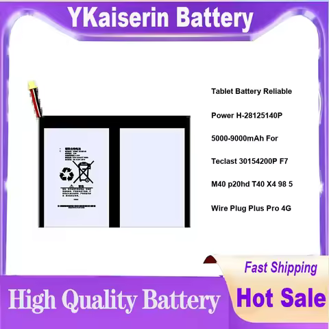 Tablet Battery Reliable Power H-28125140P 5000-9000mAh For Teclast 30154200P F7 M40 p20hd T40 X4 98 