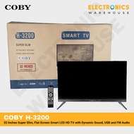 COBY H-3200, 32 Inches Super Slim, Flat Screen Smart LED HD TV with Dynamic Sound, USB and FM Audio