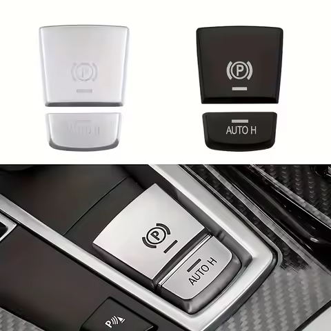 Electronic Handbrake Parking Brake P AUTO H Button Switch Cover Trim Sticker For BMW 5 6 7 Series 5G