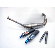 DBS 2stroke carbon blue exhaust Yamaha y125z 125zr / Rxz Rxk Rxs / Nsr150r reposol exoz stainless