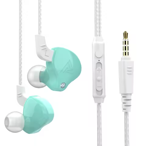 QKZ AK6-X Headphone Genuine Earphones Dual Driver With Mic Gaming Headset mp3 DJ Headset audifonos f