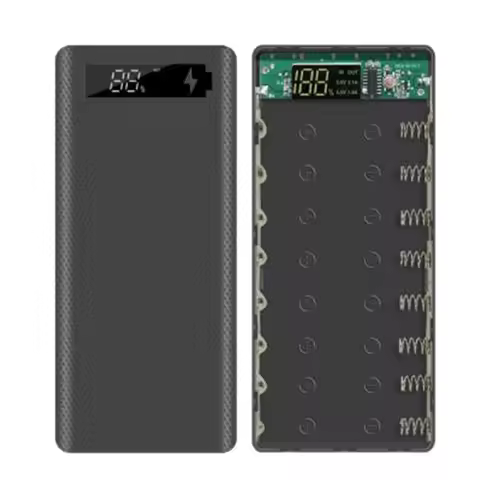 18650 Battery Power Bank Case LCD Display Support 20000MAh LCD Display for 8X18650 Battery DIY Power