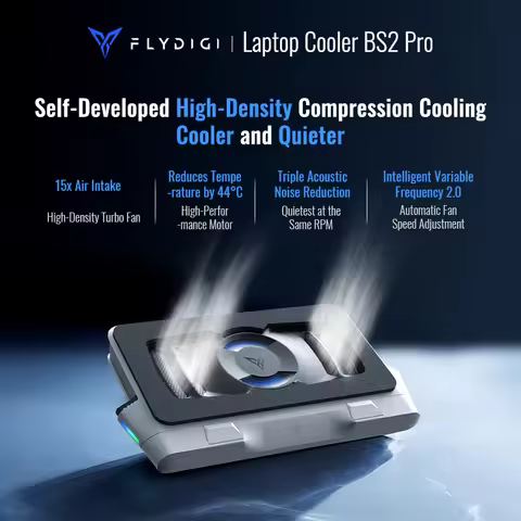 Flydigi BS2 pro Laptop Cooler Overclocking Pressure Air Dual Noise Reduction Intelligent Variable Fr