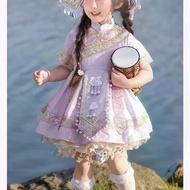 Ethnic Style Purple Lolita Dress Girl Majestic March 3 Costume Baby Travel Photo Suit