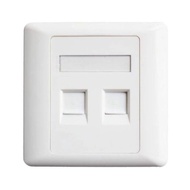 Faceplate, wallplate utp, rj45,lan 2 holes,port