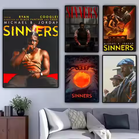 Movie S-Sinners Painting Calligraphy Canvas Poster Waterproof & Durable Ideal Wall Decor for Every S