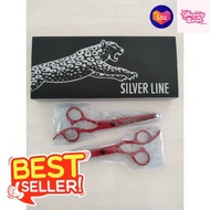 Beauty Salon Yosting ถูก/แท้ Jaguar 1คู่ กรรไกรตัดผมจากัวร์ ขนาด6 นิ้ว (สีแดง) Beauty Salon Yosting