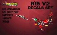 Yamaha R15 v2 Shark Decals (Red)