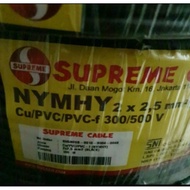 HITAM Nyyhy Fiber Cable 2x2.5 Supreme Black NYMHY 2x2.5 Supreme Black 2 x 2.5 mm2 1 Roll 100meter