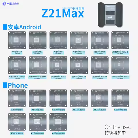 Mijing Z21 MAX Universal CPU Reballing Stencil Platform For iPhone A8-A16 Android Phone IC Chip Plan