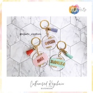 [SG LOCAL] Color with Gold Leaf Customised Keychain / Bag Tag / Accessories / Handmade / Personalise