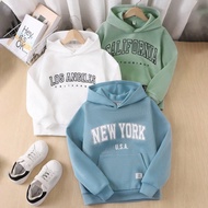 Bộ 3 áo hoodie Tween Boy Casual Letter, túi Kangaroo, viền gân tương phản, thích hợp cho mùa thu, xu