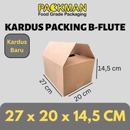 CARDBOARD PACKING 27x20x14.5 cm CARDBOARD BOX CORUGATED B-FLUTE ONLINE PACKING/