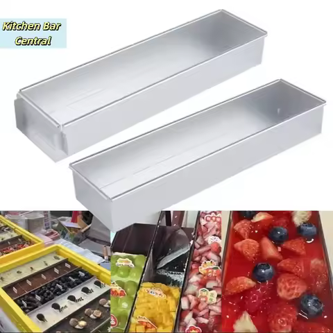 【Non-Slip Stainless Steel Long Cake Mold BakingTray Anti-damage Rectangular Tiramisu Cake Base DlY K