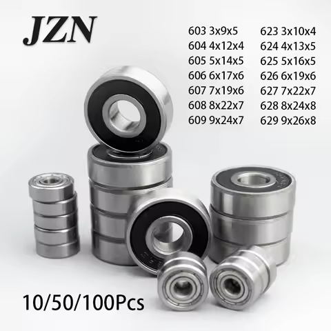10/50/100Pcs Carbon Steel Bearing 8x24x8 9x26x8 3x7x3 4x9x4 5x11x5 6x13x5 7x14x5 8x16x5 9x17x5 3x8x4