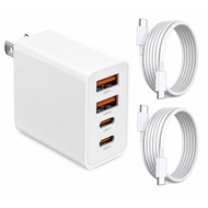 Pengecas Pantas iPhone 17 16 15, Blok Pengecas USB C 40W 4 Port (2 USB C & 2 USB A), Pengecas Dindin