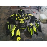 Full Set Body Nmax Predator Old ( 2015-2019 ) Hitam Hijau stabilo