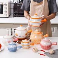 New Style Ceramic Seasoning Jar with Handle Large Capacity Lard Jar Chili Oil Jar Oil Salt Shaker Hi