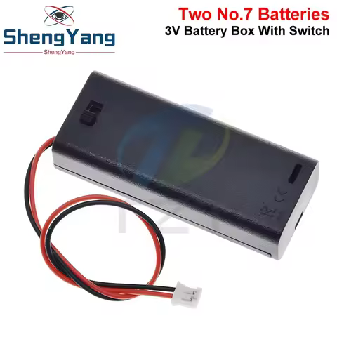AAA Battery Holder 2AAA Box With Switch With Cover With PH2.0 Terminal Size 7 Battery Box AAA Batter