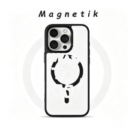 Cool Magnetic Black Modern Casing Samsung A07 A27 A17 A37 A57 5G A27 A06 A56 5G S24 Ultra S26 Ultraa