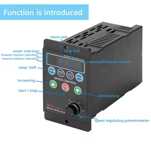 750W AC220V Three-phase Output Motor Driver Frequency Converter with Four-digit Digital Tube Display