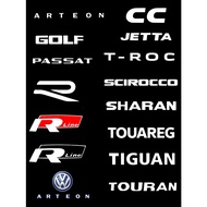 2pcs LED Fit For Volkswagen VW Touareg II C2 7P T-ROC Touran II 5T Sharan 7N Passat B6 B7 Car Logo D
