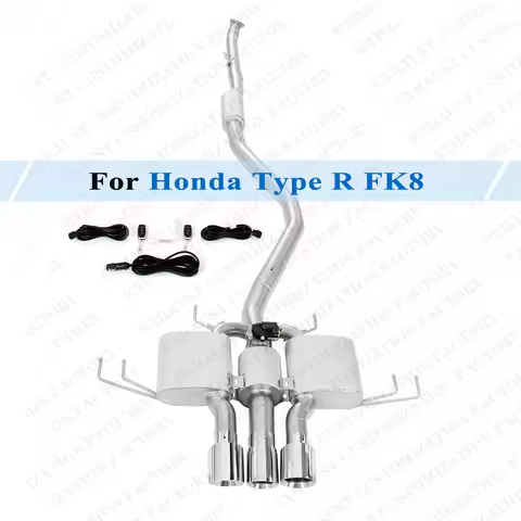 Valvetronic Exhaust for Honda Type R FK8 Stainless Steel Cat Back Exhaust System with Heat Shield Re